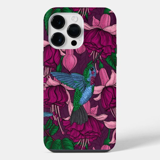 Coque Pour Pour iPhone 14 Pro Max Jardin des colibris (Verso)