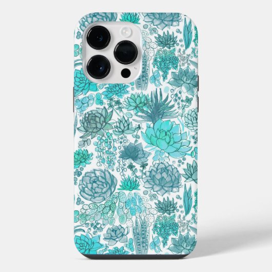 Coque Pour Pour iPhone 14 Pro Max Jardin succulent (Verso)