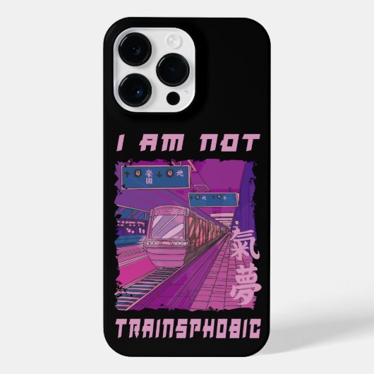 COQUE POUR POUR iPhone 14 PRO MAX JE NE SUIS PAS TRAINSPHOBIQUE (Verso)