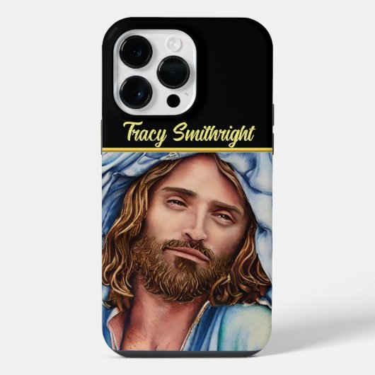 Coque Pour Pour iPhone 14 Pro Max Jésus vous regarde (Verso)