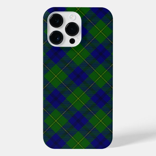 Coque Pour Pour iPhone 14 Pro Max Johnstone tartan bleu vert plaid (Verso)
