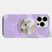 Coque Pour Pour iPhone 14 Pro Max Joli motif à pois violets clair et à cercles tache (Verso Horizontal)