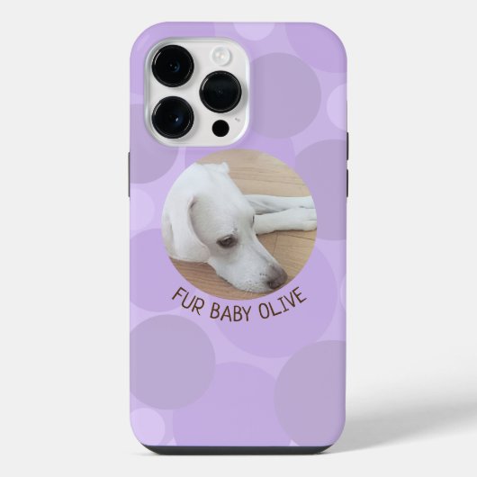 Coque Pour Pour iPhone 14 Pro Max Joli motif à pois violets clair et à cercles tache (Verso)