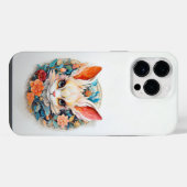 Coque Pour Pour iPhone 14 Pro Max Jolie Jerboa avec fleurs découpées en papier (Verso Horizontal)