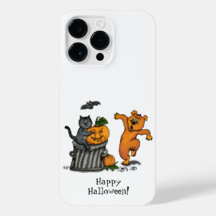 Coque Pour Pour iPhone 14 Pro Max Joyeux Halloween ! Chien et araignée de chauve-sou