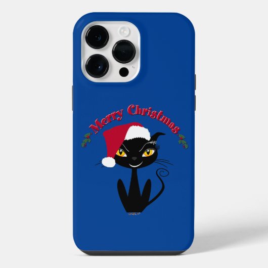 Coque Pour Pour iPhone 14 Pro Max Joyeux Noël Kitty Cat (Verso)