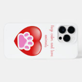 Coque Pour Pour iPhone 14 Pro Max keep calm and love animals phrase (Verso Horizontal)