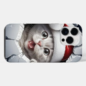 Coque Pour Pour iPhone 14 Pro Max Kitten de Noël 3D (Verso Horizontal)
