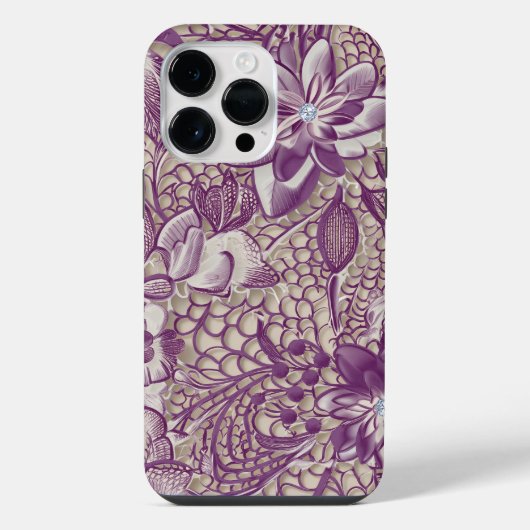 Coque Pour Pour iPhone 14 Pro Max La dentelle de Flore (Verso)