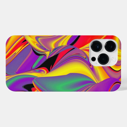Coque Pour Pour iPhone 14 Pro Max La magie des couleurs Abstrait Rainbowart 3D (Verso Horizontal)