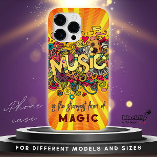 Coque Pour Pour iPhone 14 Pro Max La MUSIQUE est la forme la plus forte de la magie