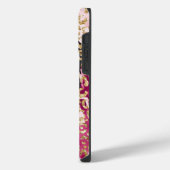 Coque Pour Pour iPhone 14 Pro Max Léopard d'or rose noire (Côté gauche)