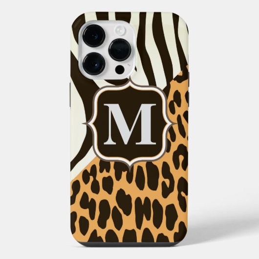 Coque Pour Pour iPhone 14 Pro Max Léopard et zèbre (Verso)