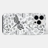 Coque Pour Pour iPhone 14 Pro Max libellule et fleurs (Verso Horizontal)