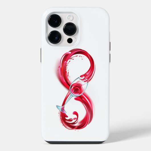 Coque Pour Pour iPhone 14 Pro Max L'infini avec du vin rouge (Verso)