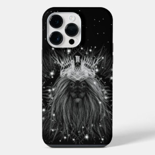 Coque Pour Pour iPhone 14 Pro Max Lion Starlight avec monogramme couronne