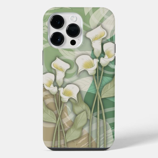 Coque Pour Pour iPhone 14 Pro Max Lis abstraits (Verso)