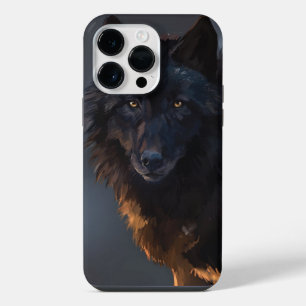 Coque Pour Pour iPhone 14 Pro Max loup noir