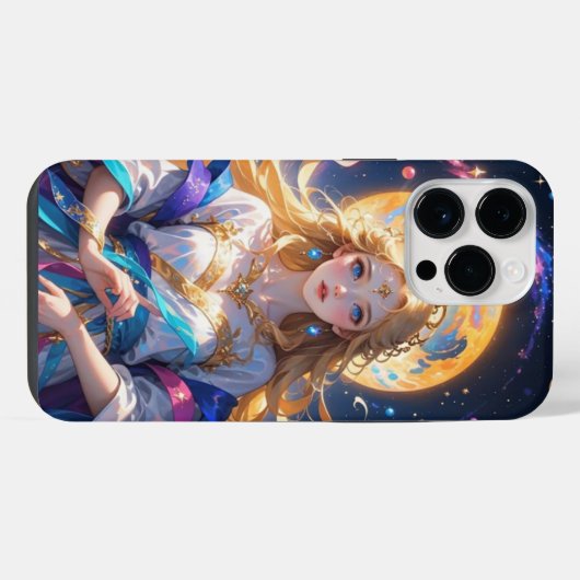 Coque Pour Pour iPhone 14 Pro Max Lune céleste (Verso Horizontal)