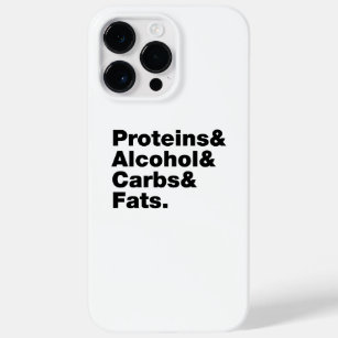 Coque Pour Pour iPhone 14 Pro Max Macronutriments. Protéines & Alcool & Carbes & Gra