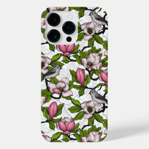 Coque Pour Pour iPhone 14 Pro Max Magnolia en floraison et tireur