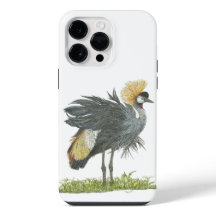 Majestic Gris Crowned Crane Couleurs d'eau