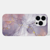 Coque Pour Pour iPhone 14 Pro Max Marbre violet et or (Verso Horizontal)