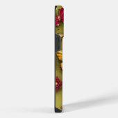 Coque Pour Pour iPhone 14 Pro Max Marguerites Rouges Papillons Dorés Nom Personnalis (Côté droit)