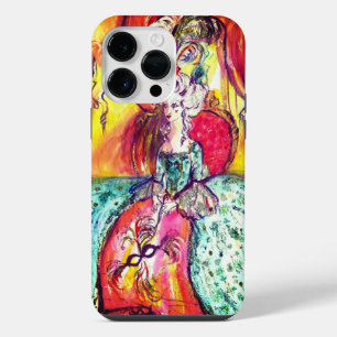 COQUE POUR POUR iPhone 14 PRO MAX MASQUERADE VENITIEN / COLOMBINA AVEC ROBE BLEUE