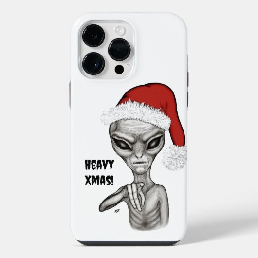 Coque Pour Pour iPhone 14 Pro Max Mauvais Alien, Lourds Noël ! (Verso)