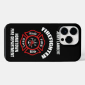 Coque Pour Pour iPhone 14 Pro Max Modèle de nom de pompier (Verso Horizontal)