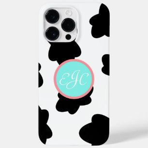 Coque Pour Pour iPhone 14 Pro Max Monogram Cow Imprimer iPhone 14 Pro Max Coque
