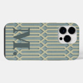 Coque Pour Pour iPhone 14 Pro Max Monogramme Art déco iPhone initial / coque ipad (Verso Horizontal)