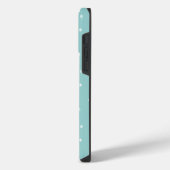 Coque Pour Pour iPhone 14 Pro Max Monogramme bleu turquoise (Côté gauche)