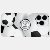 Coque Pour Pour iPhone 14 Pro Max Monogramme coque iphone de balle de soccer (Verso (horizontal))