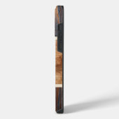 Coque Pour Pour iPhone 14 Pro Max Monogramme en bois rustique (Côté gauche)