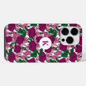 Coque Pour Pour iPhone 14 Pro Max monogramme Fuchsia (Verso Horizontal)