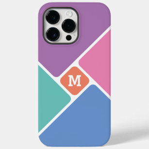 Coque Pour Pour iPhone 14 Pro Max Monogramme minimal Blocs Abstraits modernes coloré