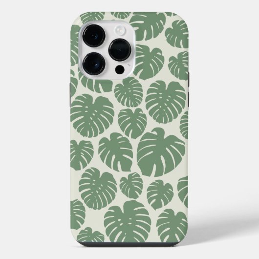 Coque Pour Pour iPhone 14 Pro Max Monstera - Vert (Verso)
