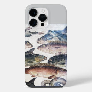 COQUE POUR POUR iPhone 14 PRO MAX MOSAÏQUES ROMAINES ANTIQUES, POISSONS, VIE MARITIM