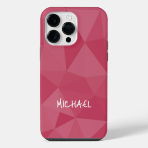 Coque Pour Pour iPhone 14 Pro Max motif de maillage géométrique rose rose clair Nom