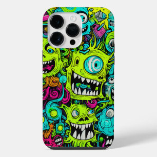 Coque Pour Pour iPhone 14 Pro Max Motif de monstre vert effrayant