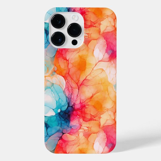 Coque Pour Pour iPhone 14 Pro Max Motif d'encre Abstrait (Verso)