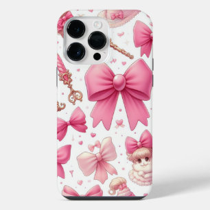 Coque Pour Pour iPhone 14 Pro Max motif noeud et cerise 