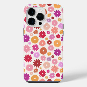 Coque Pour Pour iPhone 14 Pro Max Motif Répété de Fleurs Colorées