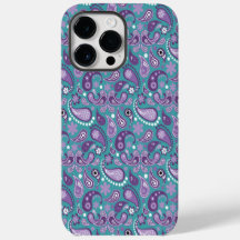 MOTIFS PAISLEY VIOLET ET AQUA