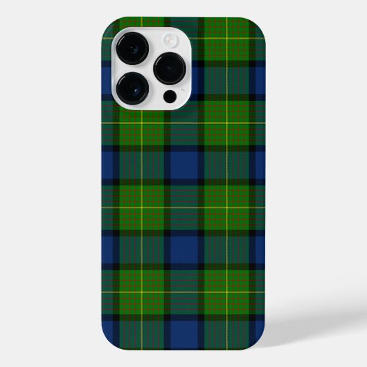 Coque Pour Pour iPhone 14 Pro Max Muir Moore écossais vert bleu plaid (Verso)