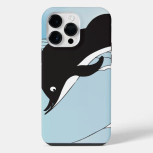 Coque Pour Pour iPhone 14 Pro Max Nager avec les dauphins