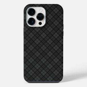 Coque Pour Pour iPhone 14 Pro Max Noir blanc tartan plaid hiver Noël motif