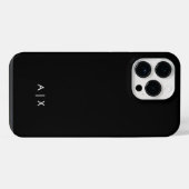 Coque Pour Pour iPhone 14 Pro Max Nom de couple simple monogrammé (Verso Horizontal)